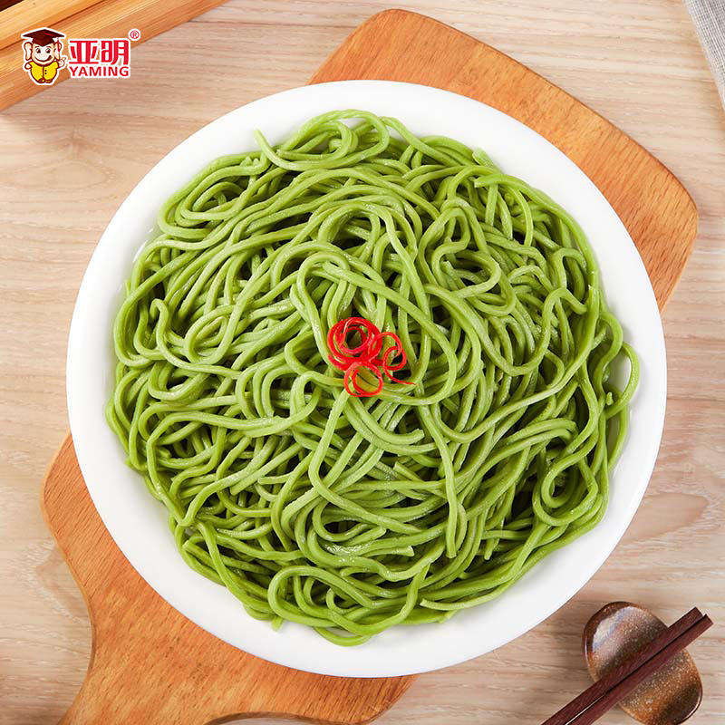 Fresh wet noodles spinach noodles frozen food breakfast 598g fast food