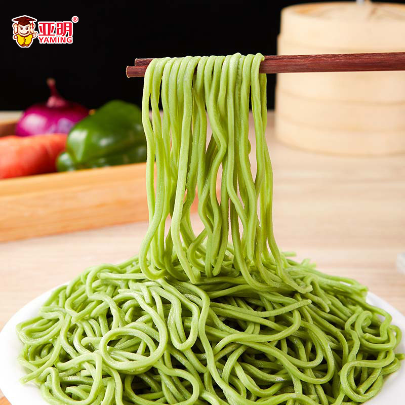 Fresh wet noodles spinach noodles frozen food breakfast 598g fast food