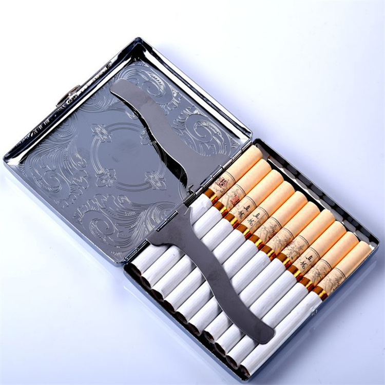 Fashion Personalized Designer Cigarette Case Metal Cigarette Case With Lighter Holder