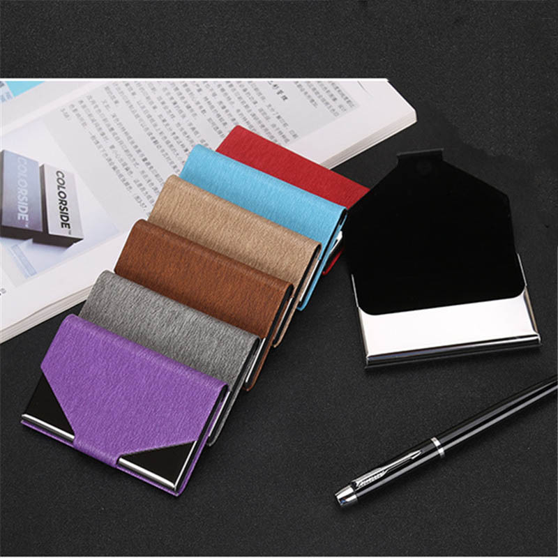 Men Fashion Card Holder Stainless Steel Casual Name Business Card Holder