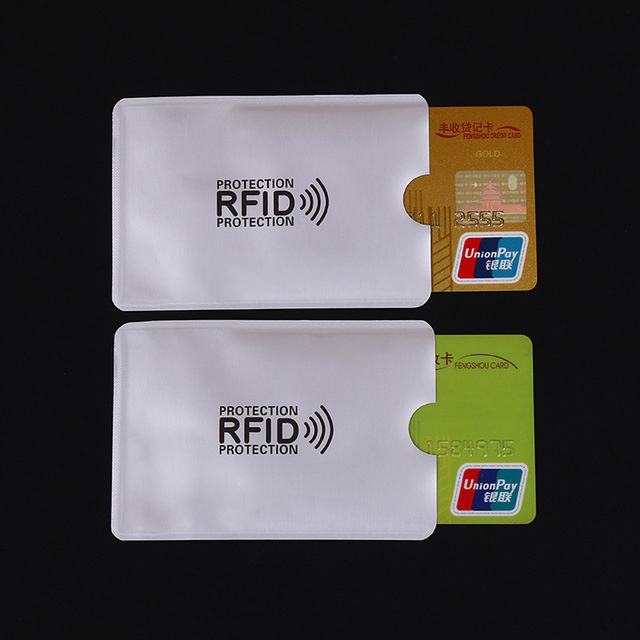 RFID Anti Demagnetization Aluminum Foil Credit Card Protector Cards Bag