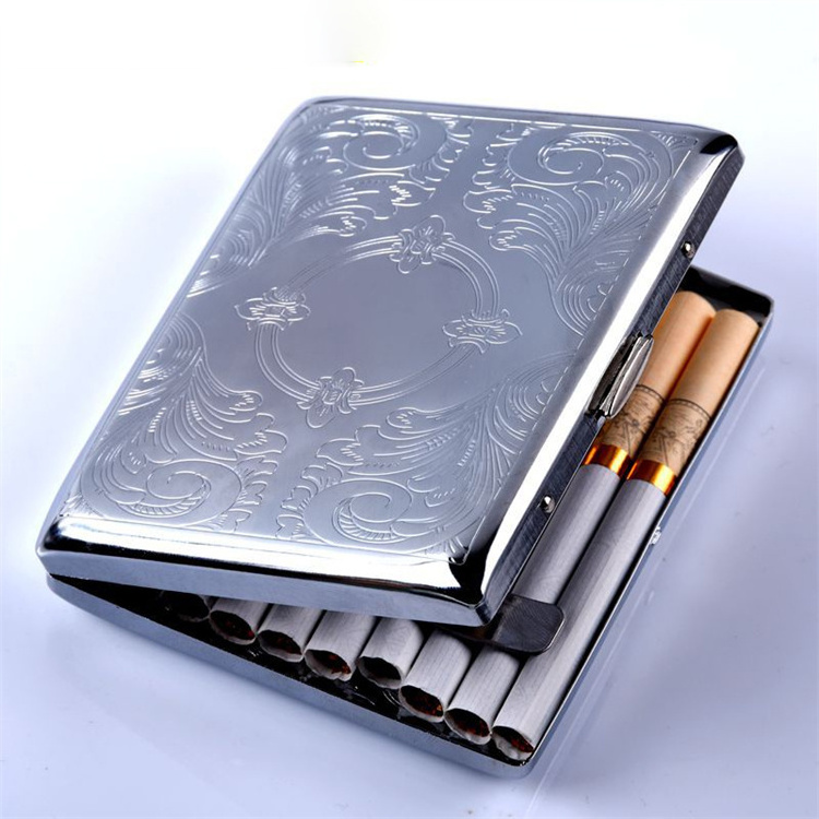 Fashion Personalized Designer Cigarette Case Metal Cigarette Case With Lighter Holder