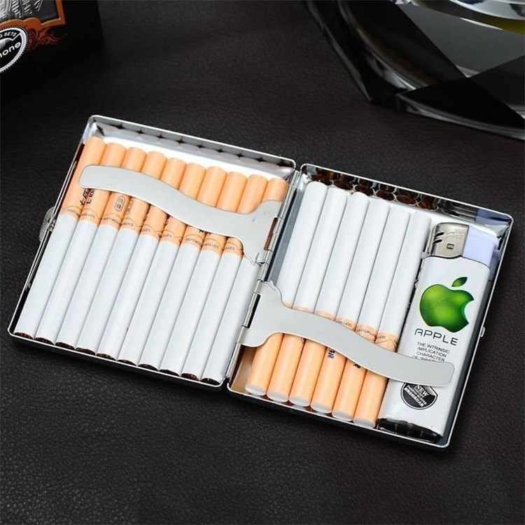 Fashion Personalized Designer Cigarette Case Metal Cigarette Case With Lighter Holder