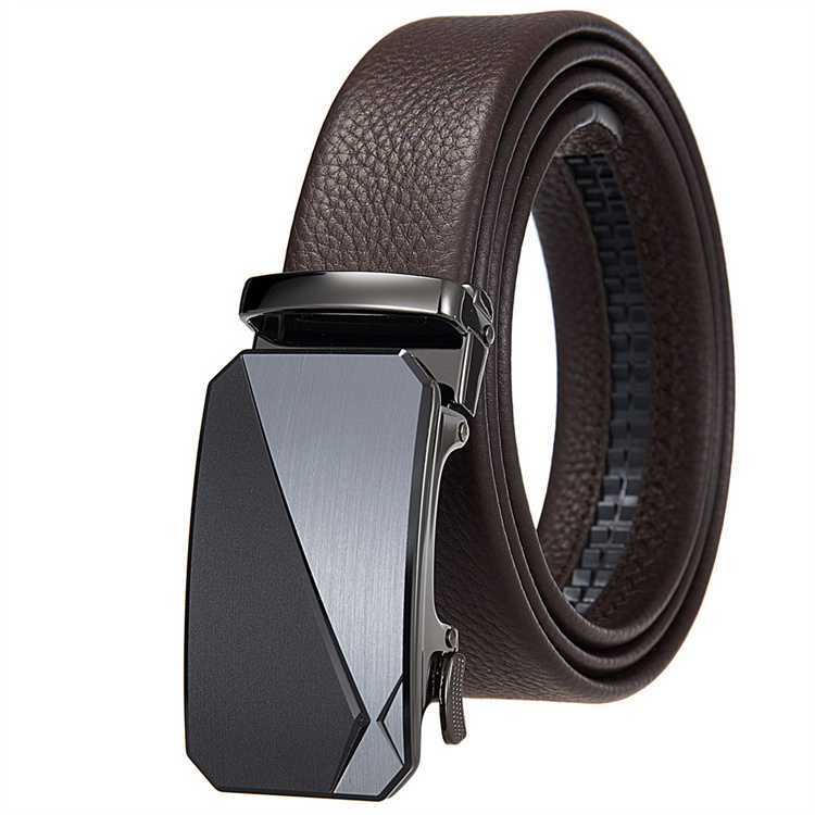 Wholesale Top Layer Leather Automatic Buckle Belt Men'S Genuine Leather Belts