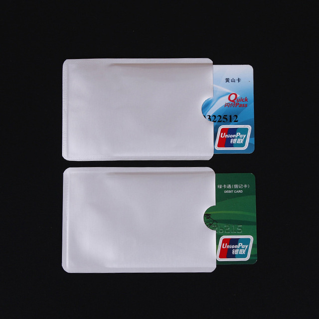 RFID Anti Demagnetization Aluminum Foil Credit Card Protector Cards Bag