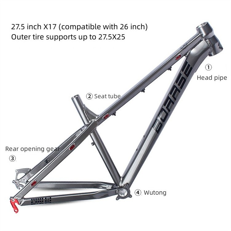 26-Inch Mountain Bike Hard Frame Quick Release 27.5-Inch Hard Tail Aluminum Alloy Mountain Bicycle Frame