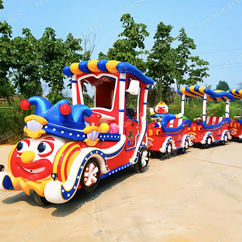 Amusement parks tourist train large trackless train kiddie ride for sale