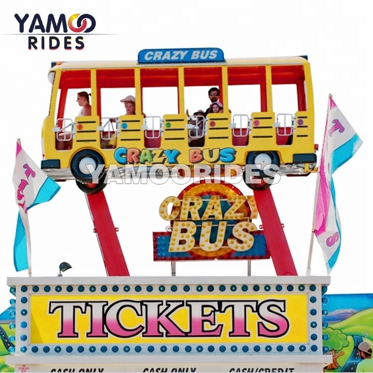 Portable Mini Miami Crazy Bus Amusement Park Carnival Rides