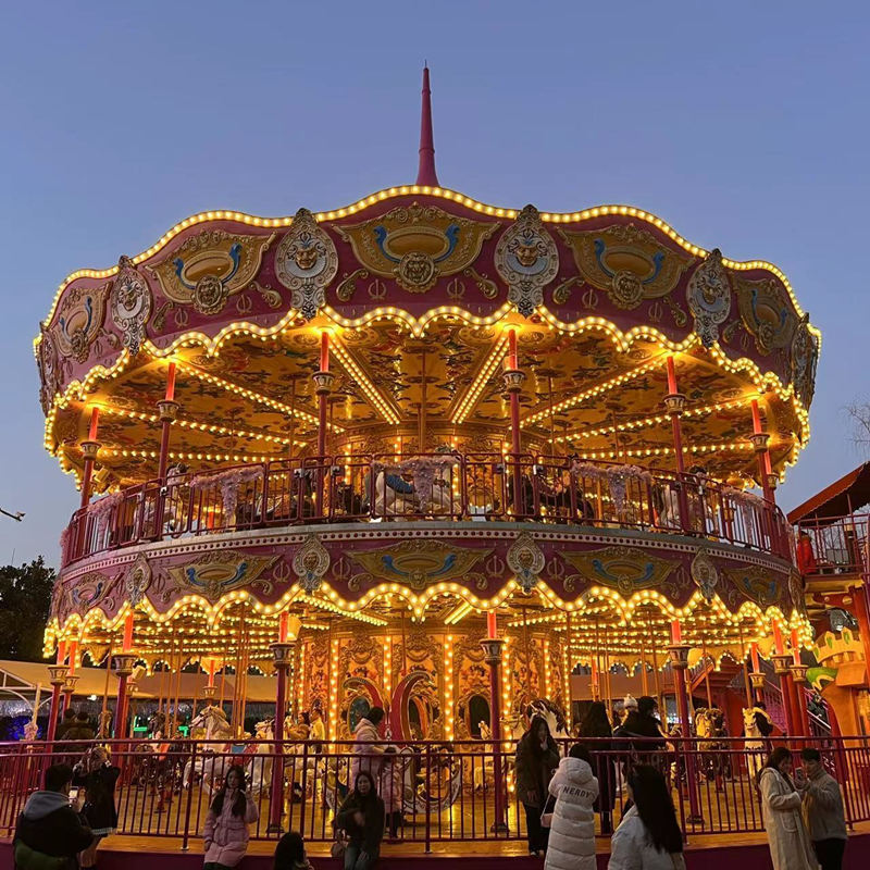 Attraction Amusement Carousel Swing Carousel Rotating Merry Go Round