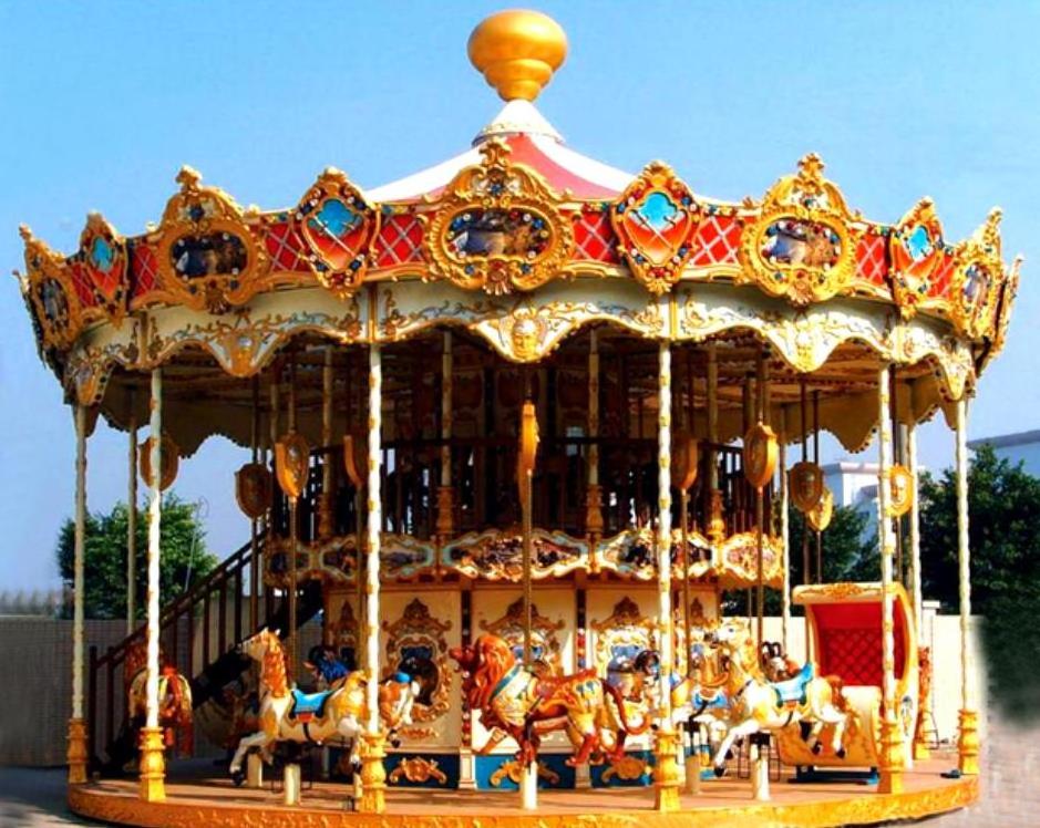 Attraction Amusement Carousel Swing Carousel Rotating Merry Go Round