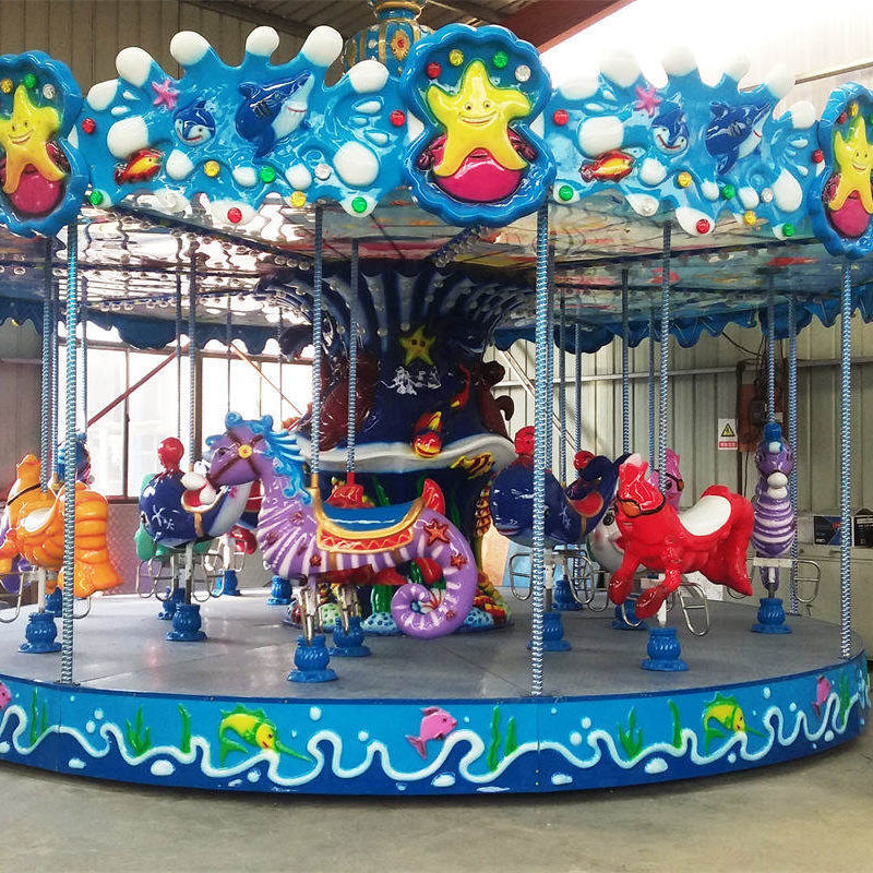 Chinese Factory Amusement Park Carousel Kids Rides Operated Mini Merry Children Carousel