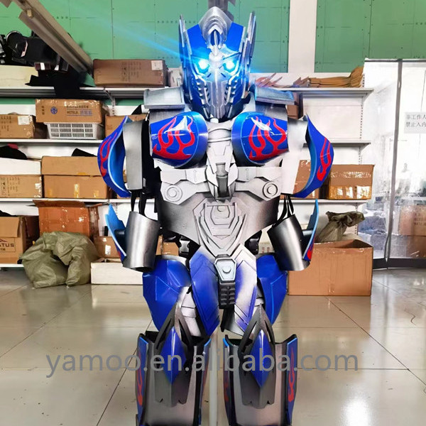 YAMOO Robot costume LED costume helmet laser cosplay props