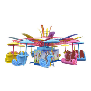 Amusement park equipment double swing flying chair rides