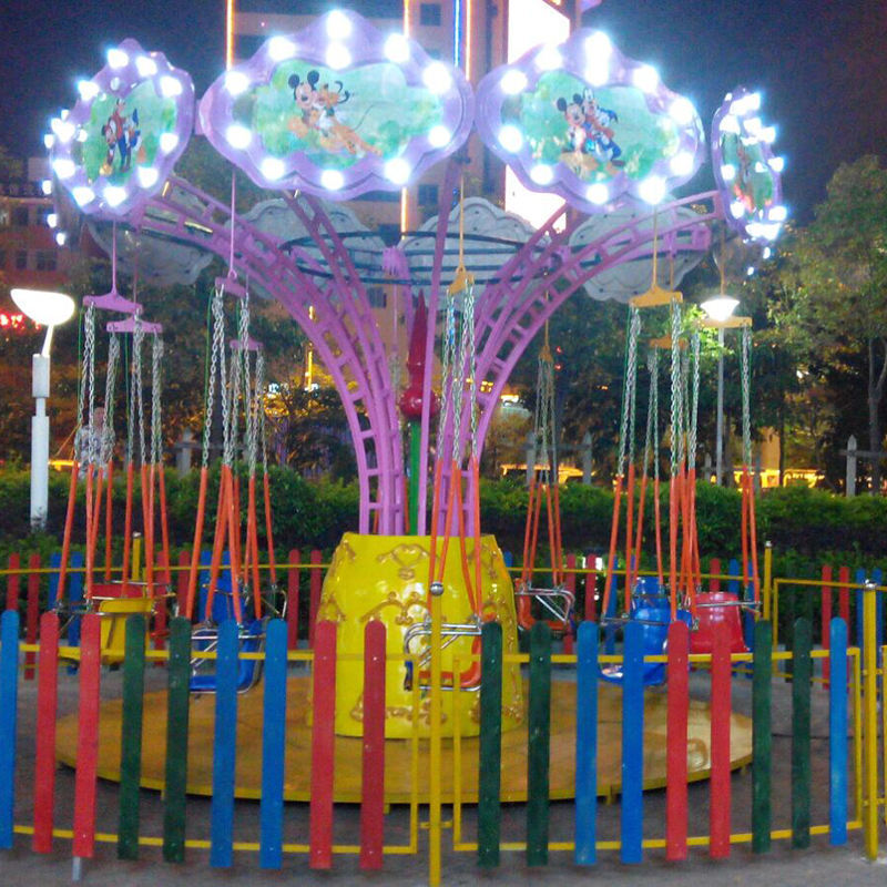 YAMOO Chinese factory custom unique rotating amusement park rides Mini flying chairs for sale