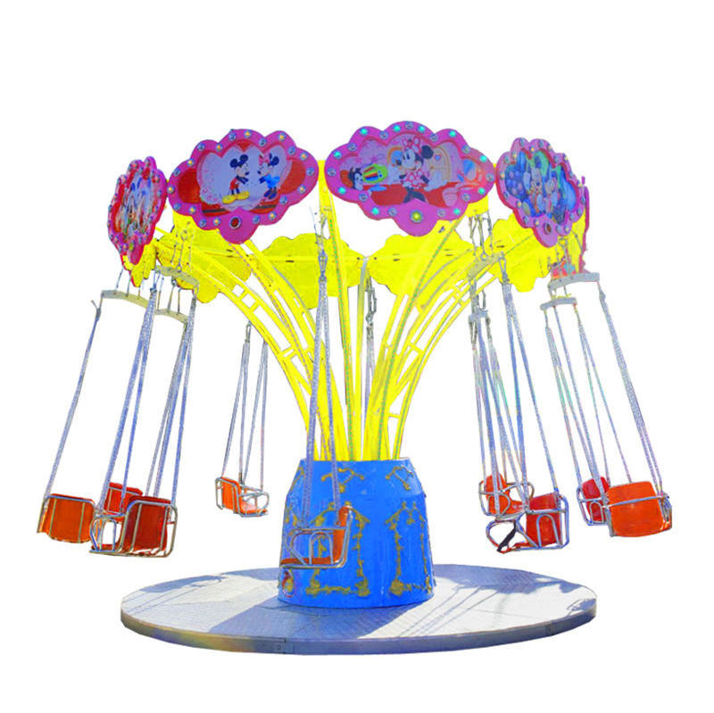 YAMOO Chinese factory custom unique rotating amusement park rides Mini flying chairs for sale