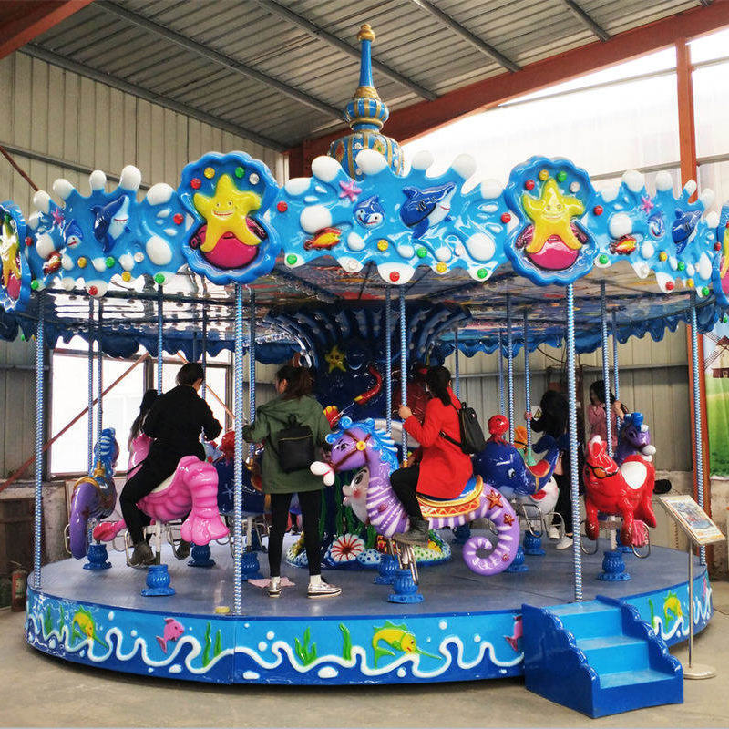 Chinese Factory Amusement Park Carousel Kids Rides Operated Mini Merry Children Carousel