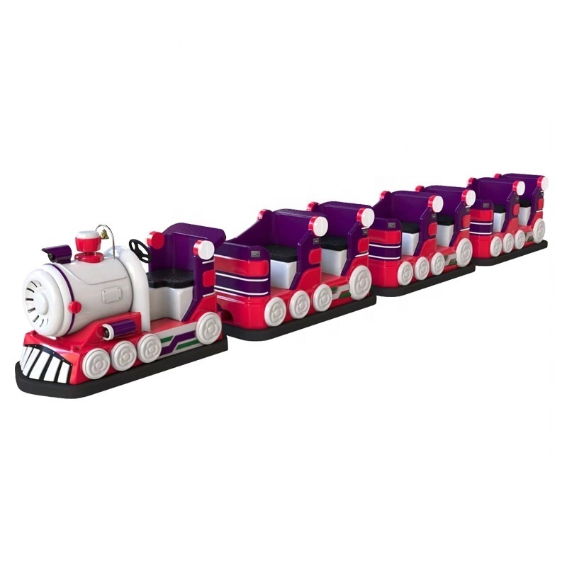 2022 Amusement Park Kiddie Ride Shopping Mall Kiddie Games Electric Mini Trackless Train Ride for Sale