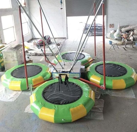 YAMOO Wholesale round single inflatable bungee trampoline bungee jumping inflatable trampoline