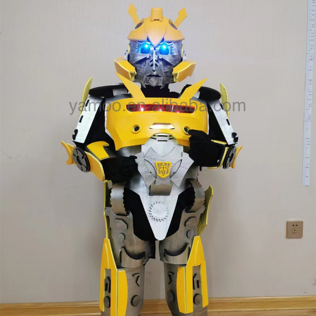 YAMOO Robot costume LED costume helmet laser cosplay props