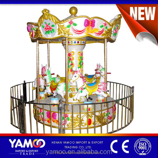 Kiddie rides mini carousel for sale/ coin-operated mini carousel for children