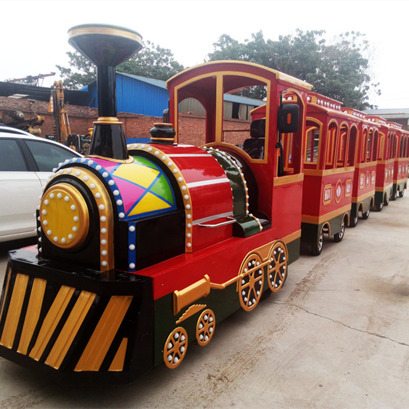 Amusement parks tourist train large trackless train kiddie ride for sale