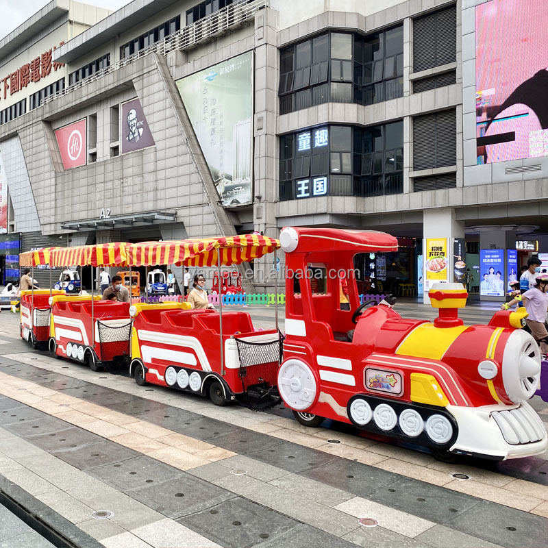 Amusement Park Sightseeing Rides Kiddie Electric Train Manufacturer Children Trackless Tourist Train Rides