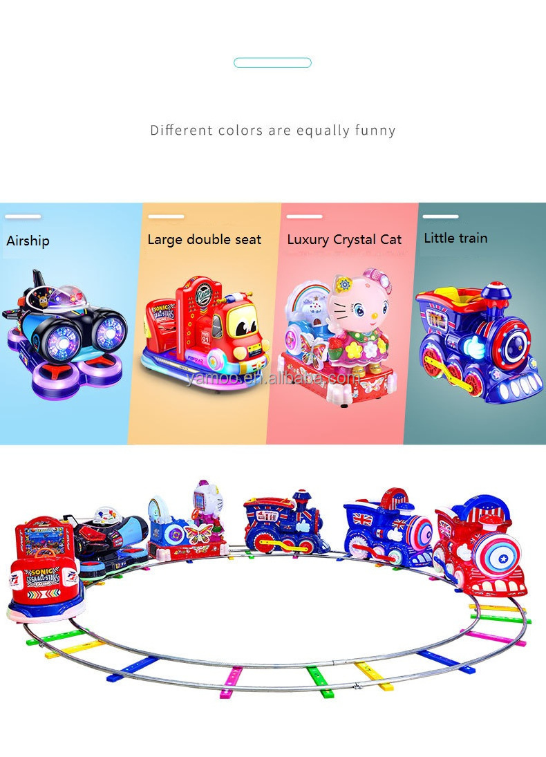 Amusement Park Kids Ride Electrico Train Playground Equipment Carnival Games Battery Electric Mini Track Train Ride