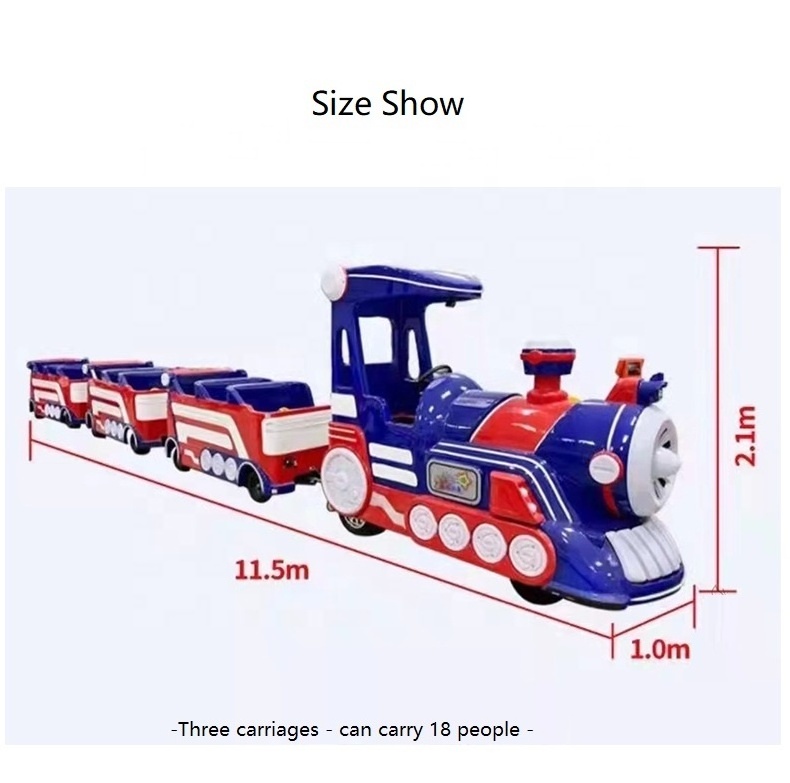 Amusement Park Sightseeing Rides Kiddie Electric Train Manufacturer Children Trackless Tourist Train Rides