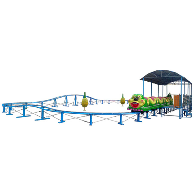 Kiddie worm train rides cheap mini roller coaster for sale