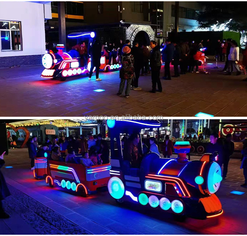 Amusement Park Sightseeing Rides Kiddie Electric Train Manufacturer Children Trackless Tourist Train Rides