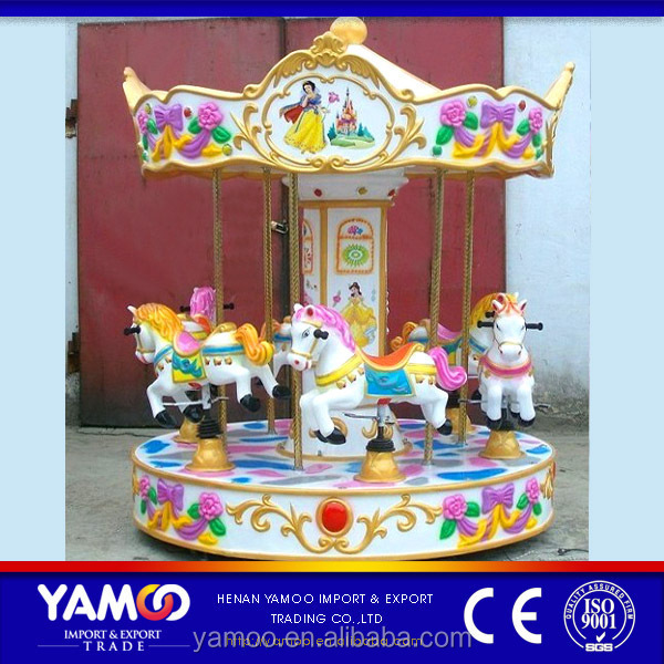 Kiddie rides mini carousel for sale/ coin-operated mini carousel for children