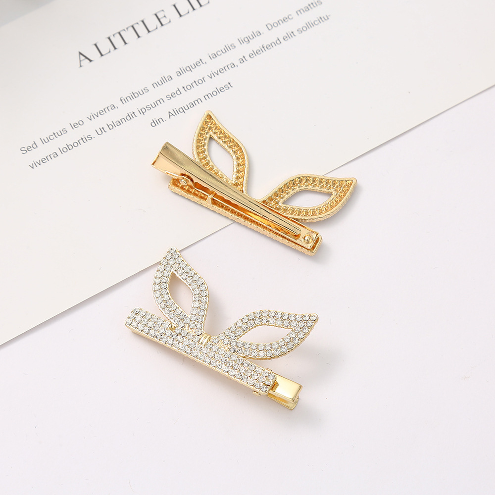 Wholesale Fashion Rhinestone Hair Clips Sweet Butterfly Alligator Hair Clip for Girls