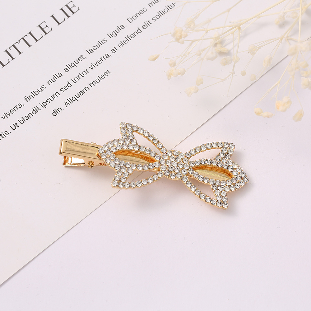 Wholesale Fashion Rhinestone Hair Clips Sweet Butterfly Alligator Hair Clip for Girls