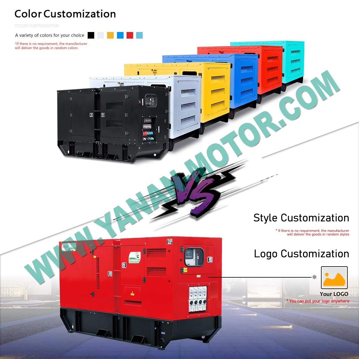 Red Power Diesel Generator Price 20kva 30kw Cummins Silent Three Phase Energy Generator Set 10kw