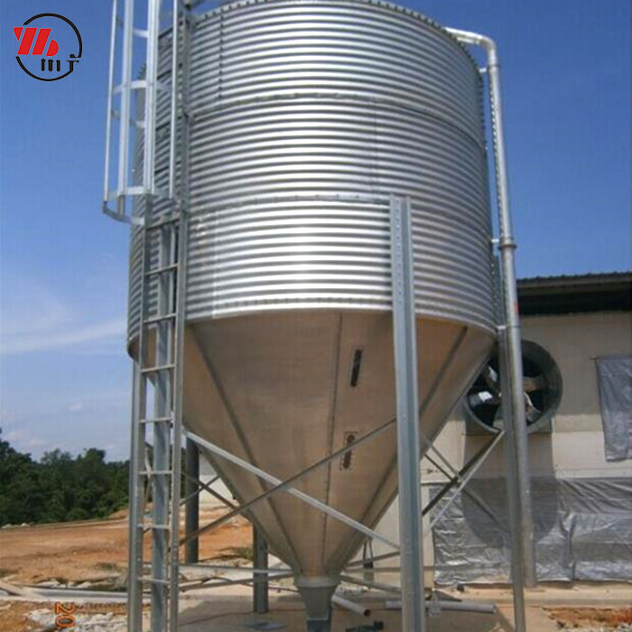 Hot Galvanized Steel Poultry Farm Chicken Feed Storage Silo