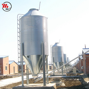 Hot Galvanized Steel Poultry Farm Chicken Feed Storage Silo