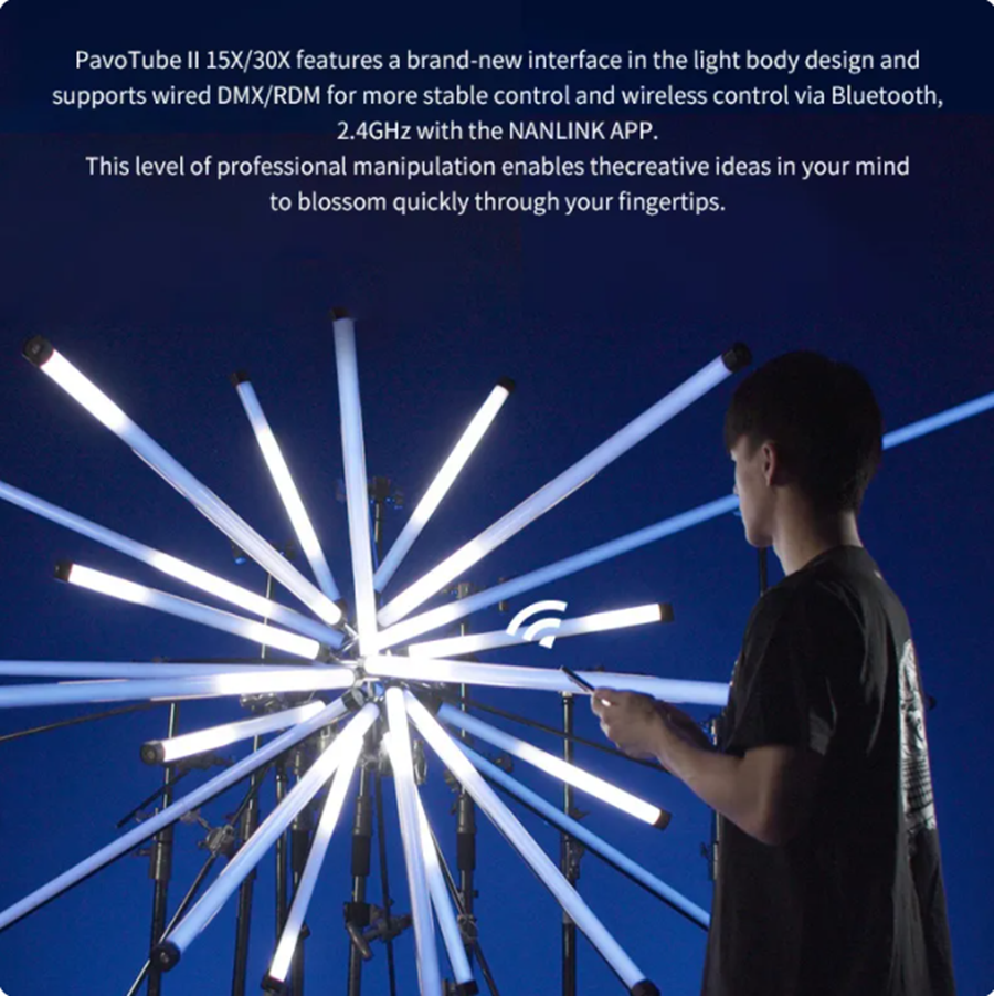 Nanguang NANLITE Pavotube II 30X RGB Photography LED Lighting RGBWW Handheld Tube Light Stick