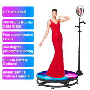 Camera Accessories Automatic Spinning 360 Photo Booth Rotating Stand With Ring Light