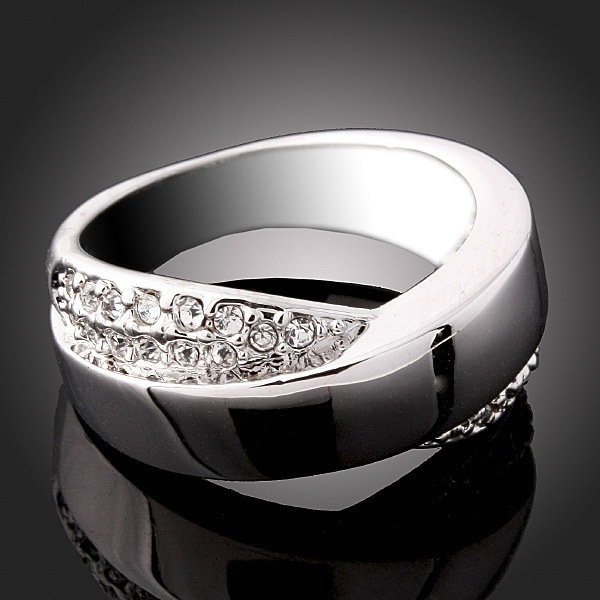 Luxury High Quality Shining Diamond Stone Bevel Edge Comfort For  Men Tungsten Ring