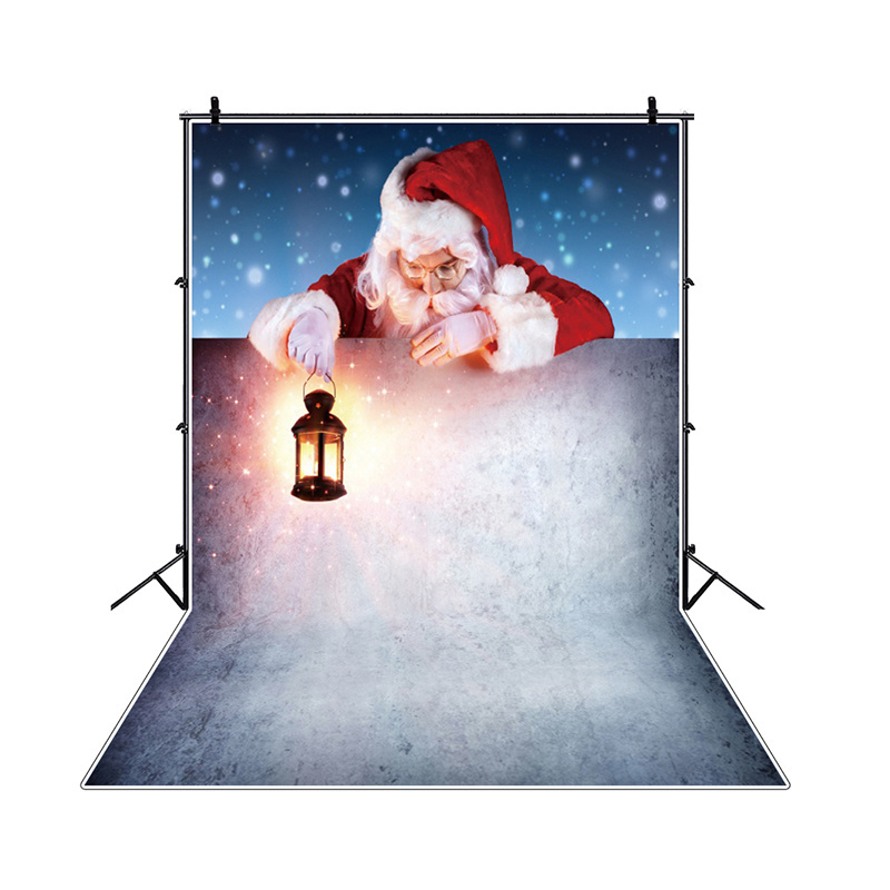 Christmas Backdrop White Fireplace Retro Brick Wall Xmas Tree Gifts Wooden Floor Family Portrait Photography Background