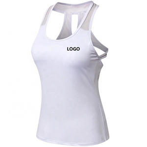 Wholesale High Quality Gym Yoga Vest Women Running Fitness Clothes Sports Top Ladies Mesh Tank Tops