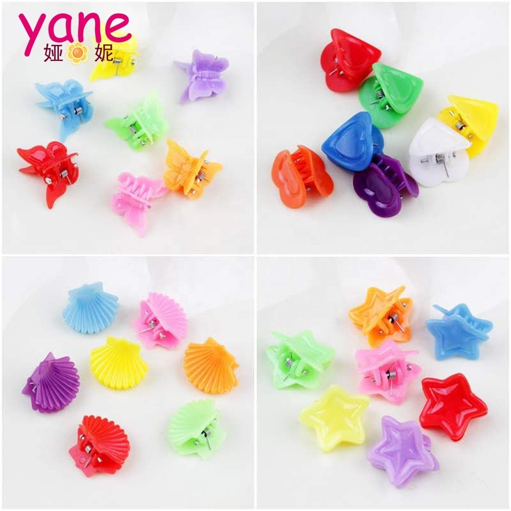 Flower and Butterfly shape hair accessories high quality mini hair claw clip or customize the shape  for girls