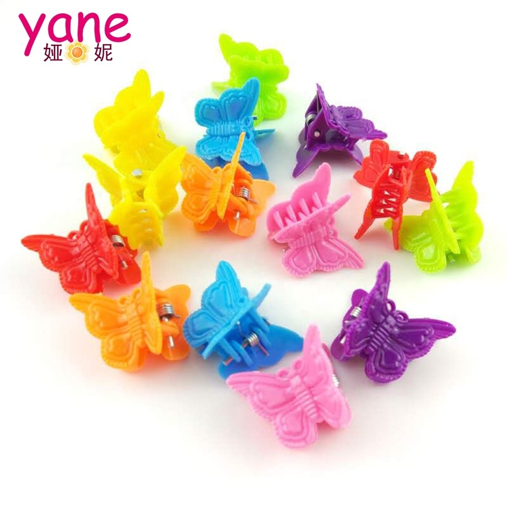 Flower and Butterfly shape hair accessories high quality mini hair claw clip or customize the shape  for girls