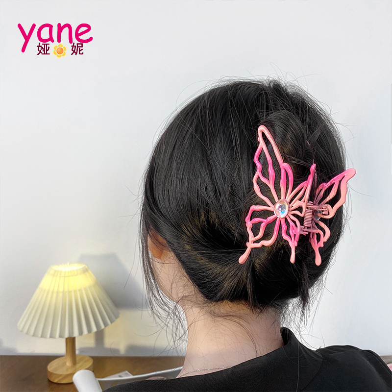 10.5 cm skeleton metal butterfly hair claw hot chick fashion sweet metal hair claws for girls women