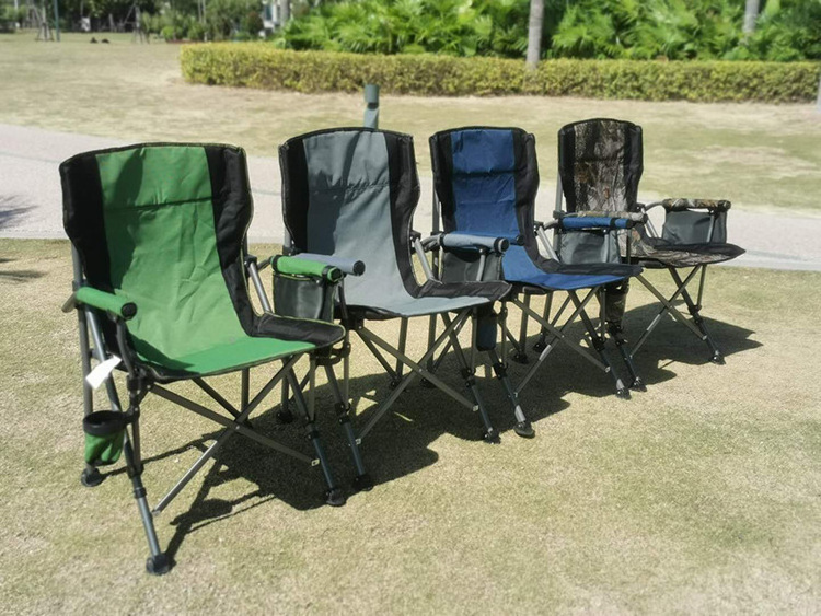 Portable Folding Metal Beach Chair Lightweight and Affordable for Fishing Camping Leisure Activities in Outdoor Parks