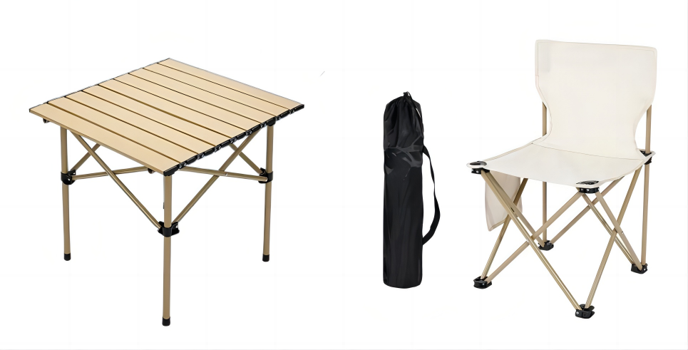 Portable Cheap Garden Furniture Camping Folding Table and Chair Set for Parks Picnic