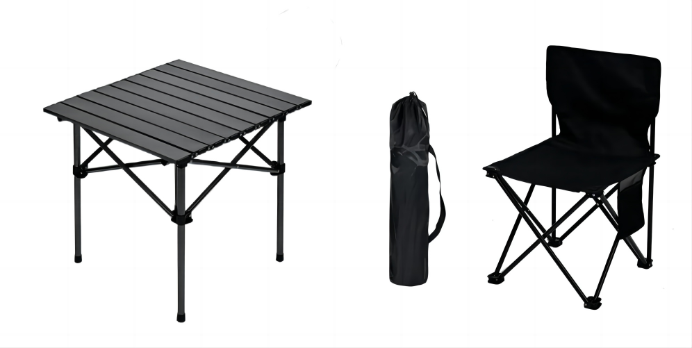 Portable Cheap Garden Furniture Camping Folding Table and Chair Set for Parks Picnic