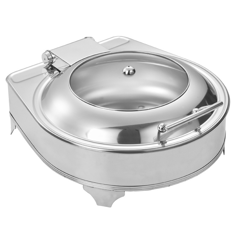 Round Shape Professional Hotel Used Chafing Dish Catering Stainless Steel Material Buffet Meal Stove Equipment