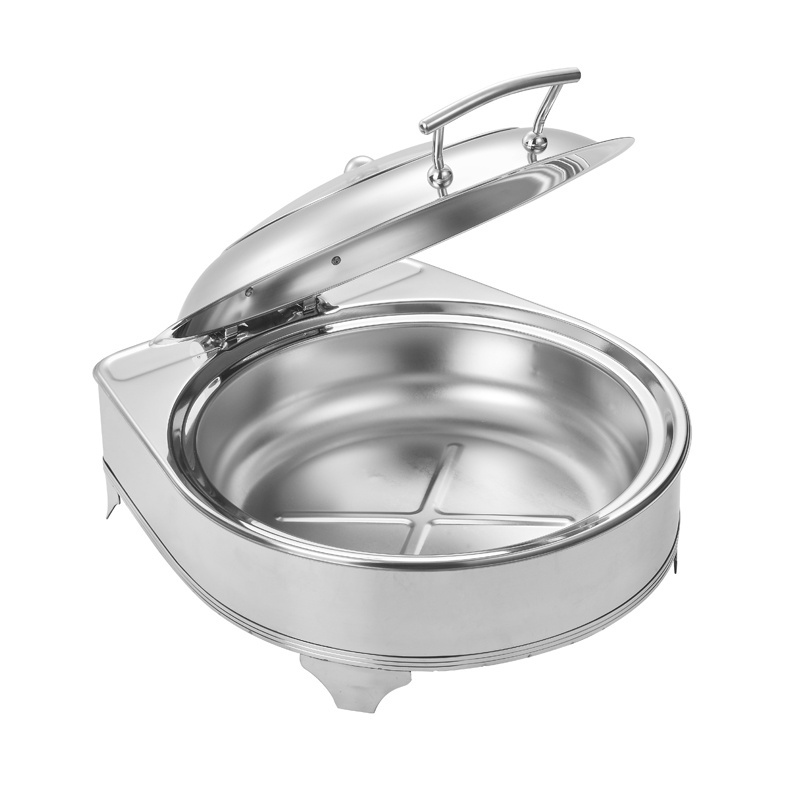 Round Shape Professional Hotel Used Chafing Dish Catering Stainless Steel Material Buffet Meal Stove Equipment