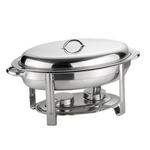 6.8L oval shape stainless steel buffet stove serving chafer chafing dish with fuel holder for catering